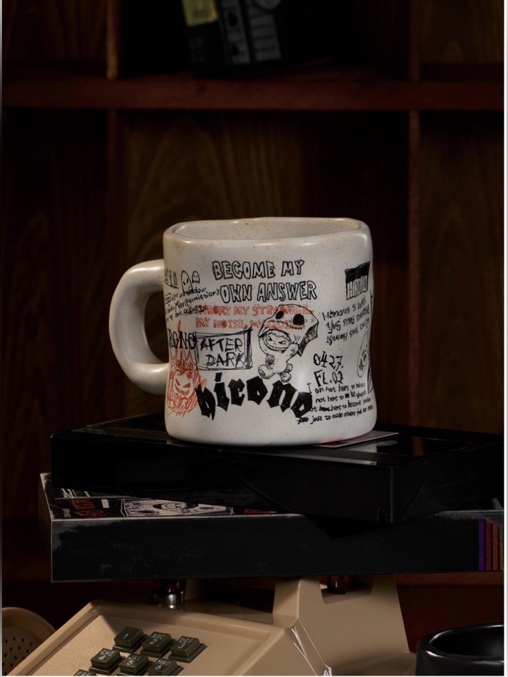 Hirono After Dark Graffiti Mug – White (2026)| Sealed Box.